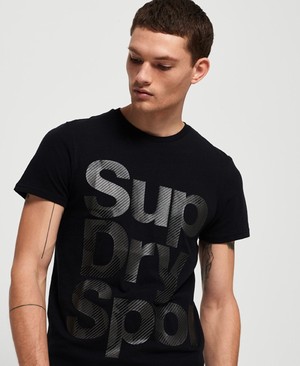 Superdry Combat Camo Férfi Pólók Fekete | KXFEL0961